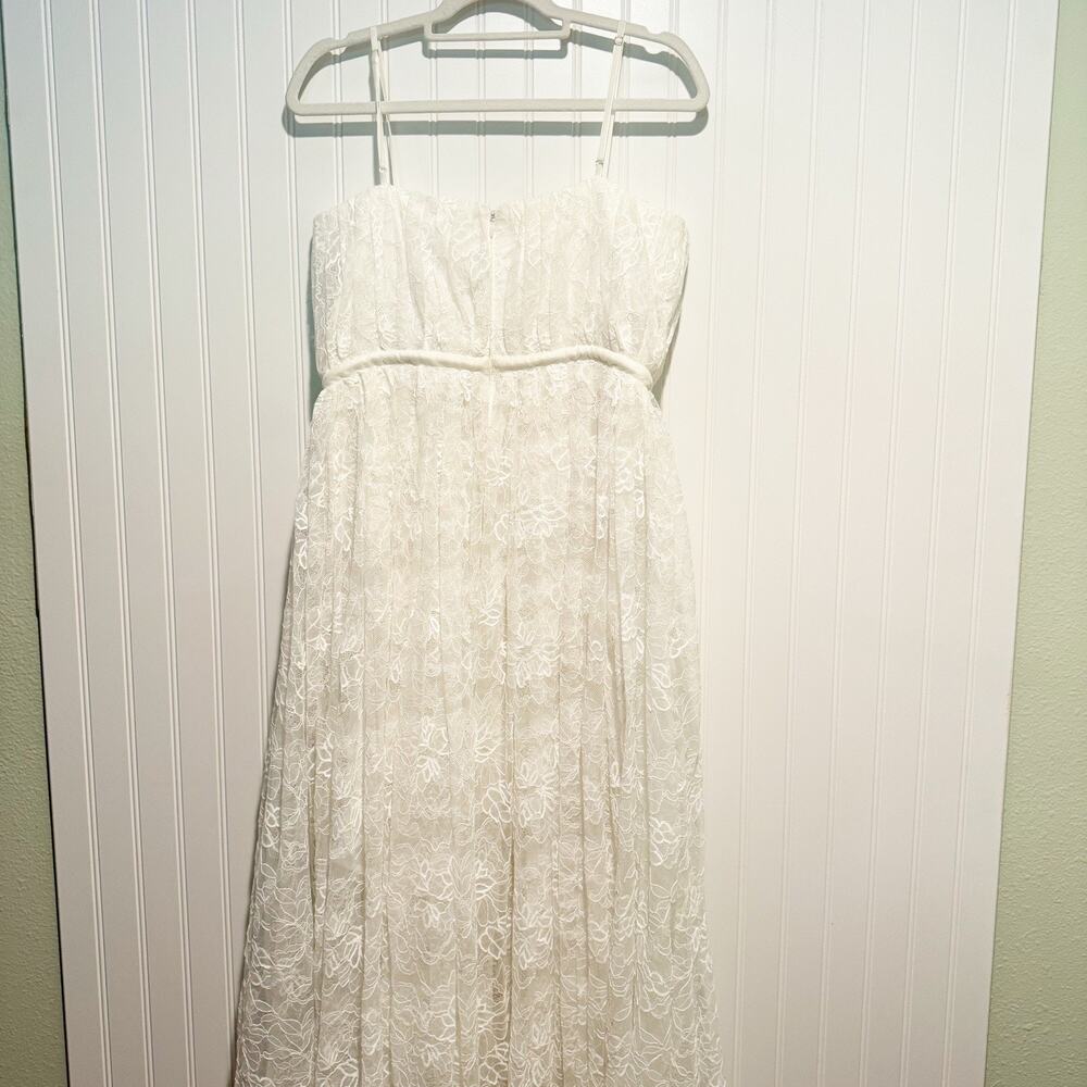 Sau Lee BHLDN Selena White Lace Dress NEW Size 12 Wedding Bridal - Picture 9 of 10